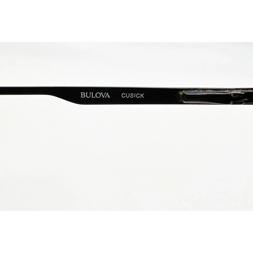 Bulova Cusick Eyeglasses Men Black Rectangular Full Rim Frames 56-18-150